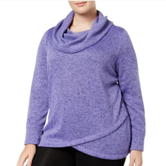 Ideology Cowl Neck Active Pullover Sweater in Purple Women's XS Extra Small - Picture 1 of 7